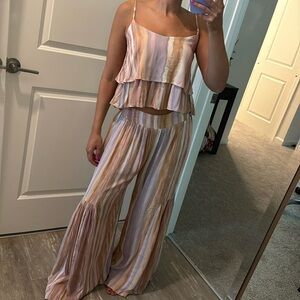 Pink and Lavender Watercolor 2 Piece Set